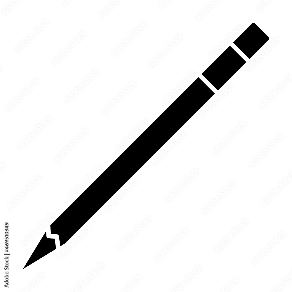 Vector Pencil Glyph Icon Design Vector Pencil Glyph Icon Design