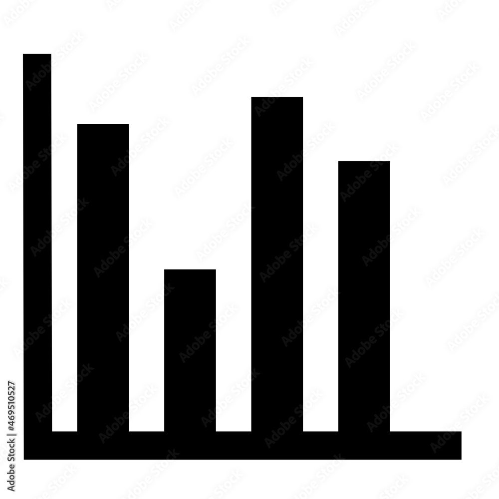 Vector Bar Chart Glyph Icon Design Vector Bar Chart Glyph Icon Design