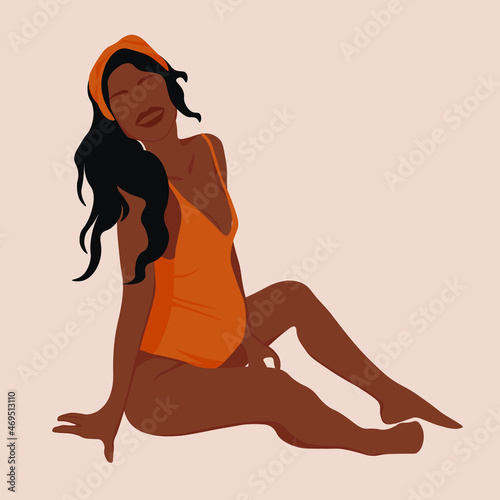 Photography Abstract Pregnant Woman, Mother Pregnancy. Black female.