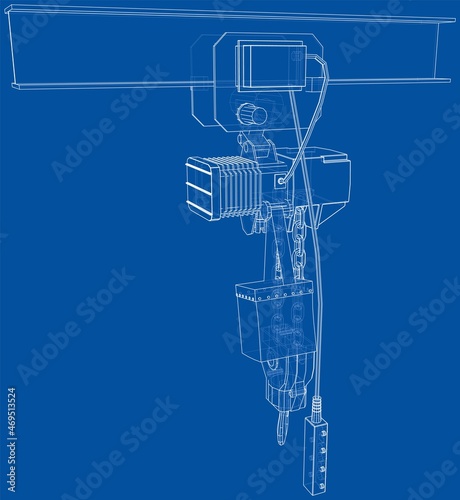 Winch or lifting machine concept outline