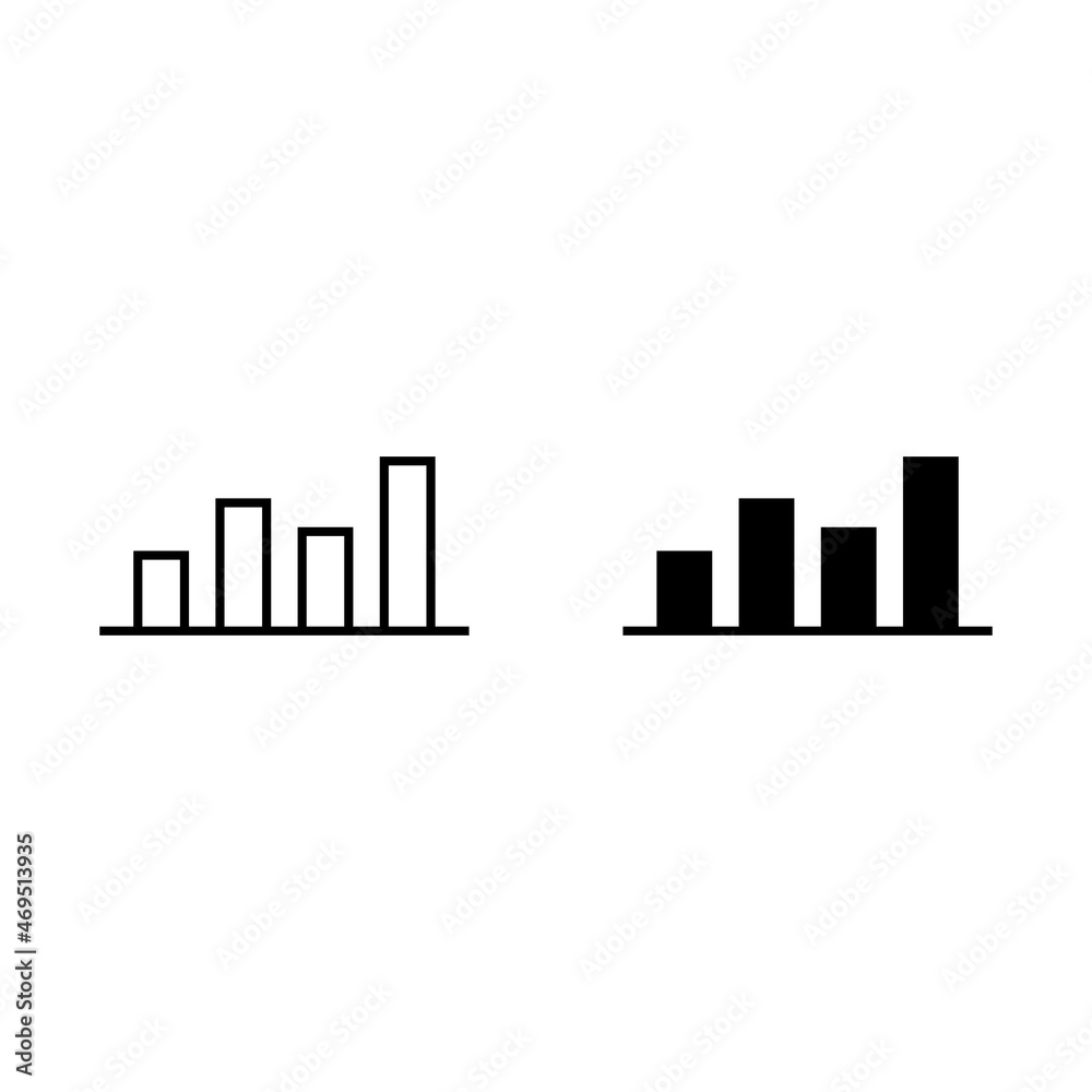 Graph chart icon vector. Growth icon symbol
