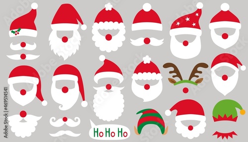  Santa Claus red hats, photo booth props