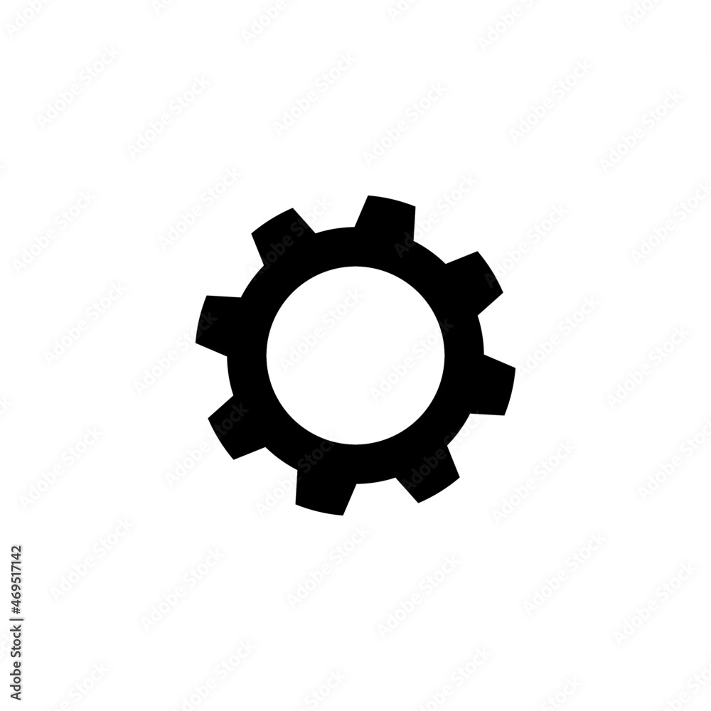Gear icon in isolated on background. symbol for your web site design logo, app, Gear icon Vector illustration. 