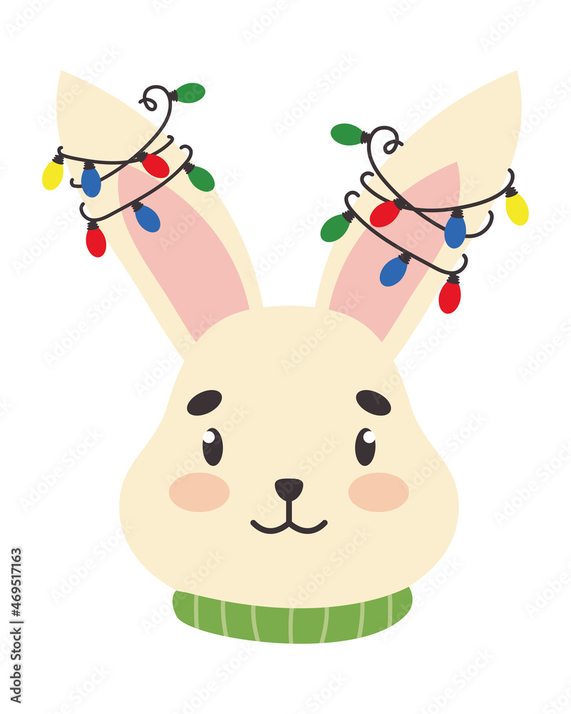 cute christmas rabbit design cute christmas rabbit design