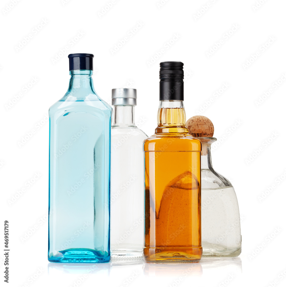 Various hard liquor bottles Various hard liquor bottles
