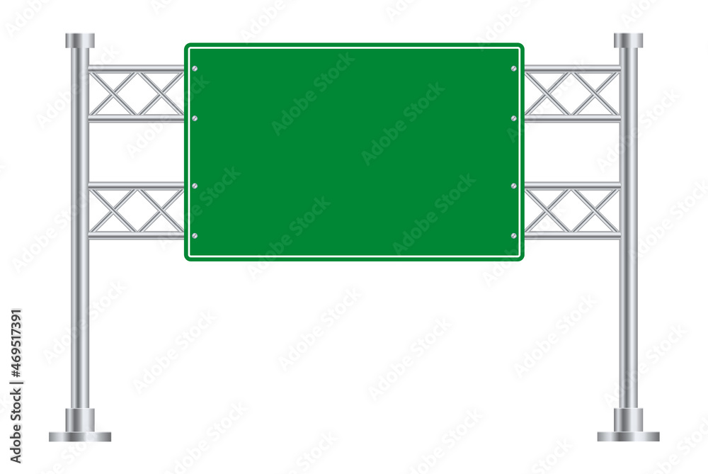 Obraz premium Highway information board. Green road sign icon