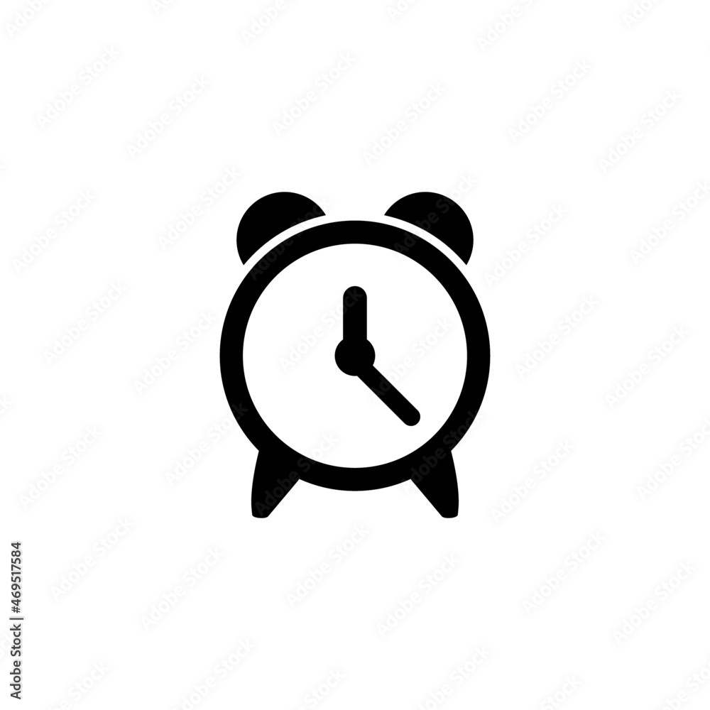 Alarm Clock icon in isolated on background. symbol for your web site design Clock icon logo, app, Alarm Clock icon Vector illustration.