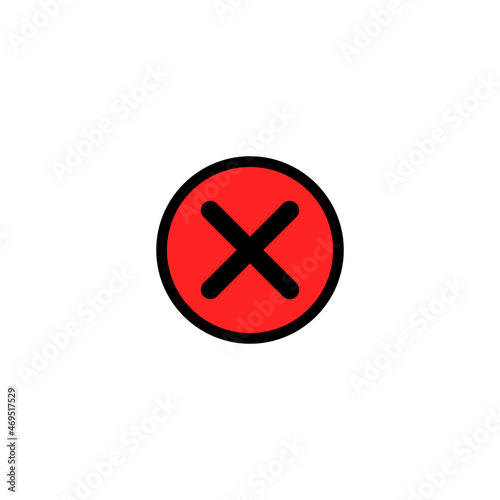 Cross mark symbol icon in isolated on background. symbol for your web site design logo, app, Cross mark symbol icon Vector illustration. 
