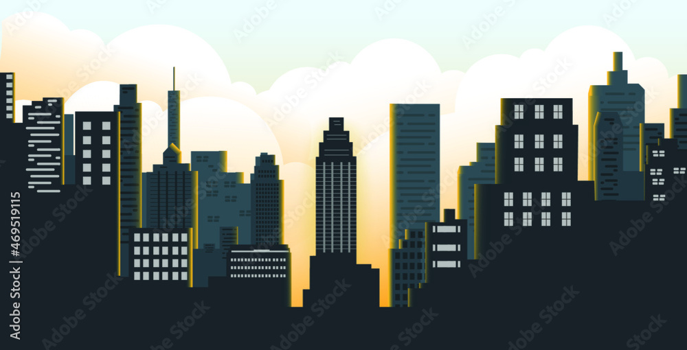 Fototapeta premium city skyline at night