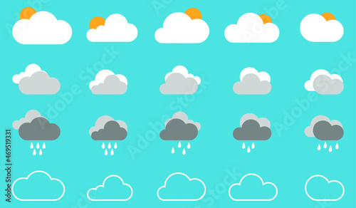 set of weather icons.clouds