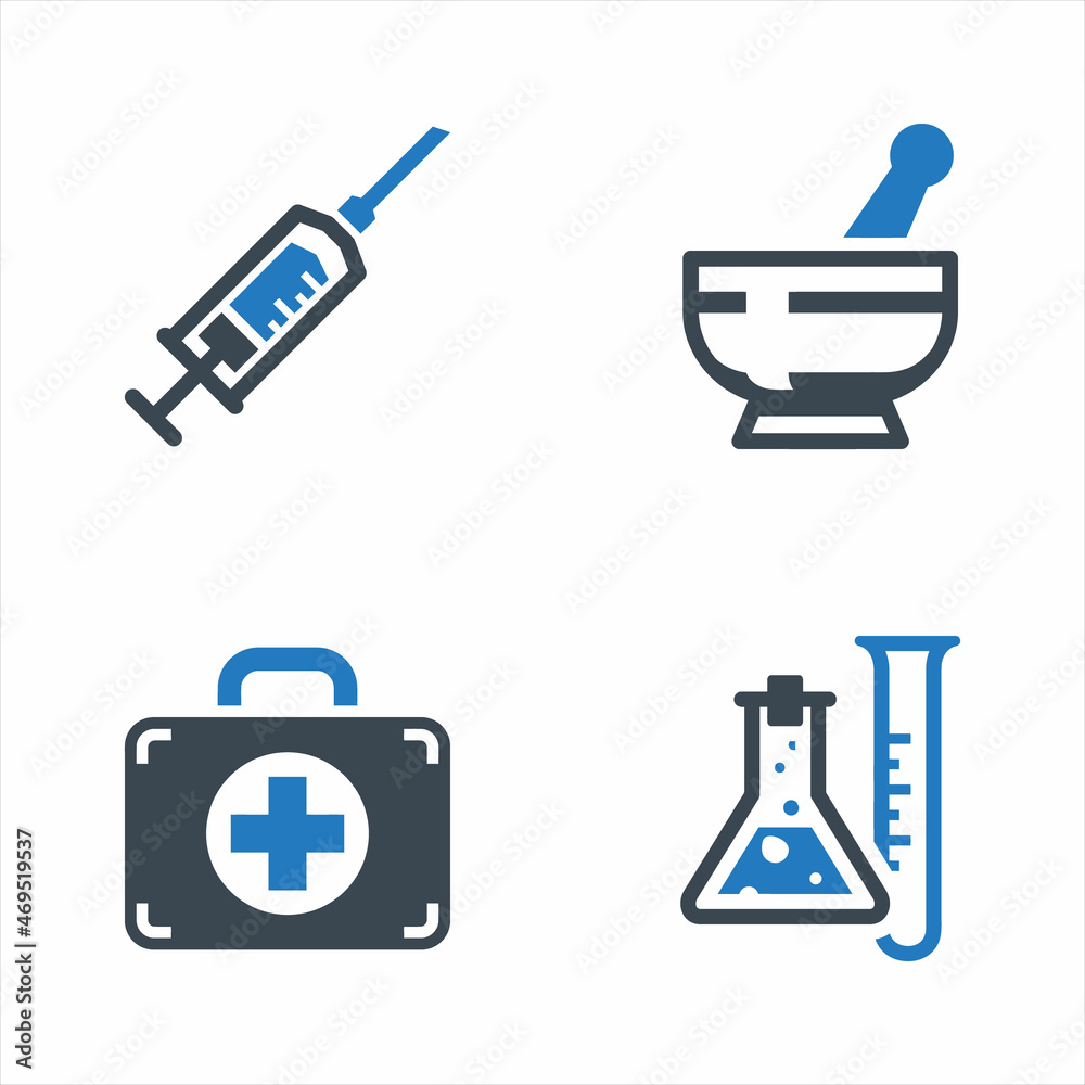 Fototapeta premium Medical Equipment And Supplies Icon Set 10