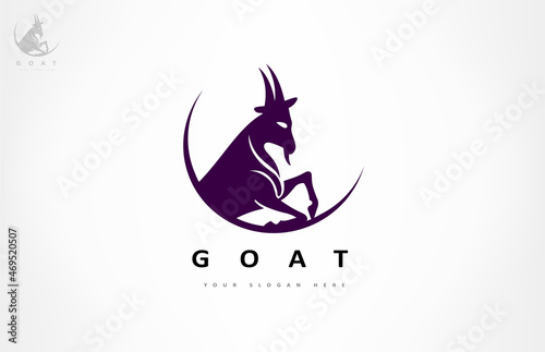 goat animal logo vector design