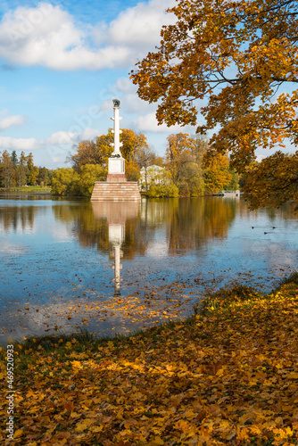 The Chesme Column, Catherine Park, Pushkin (Tsarskoye Selo), near St. Petersburg photo