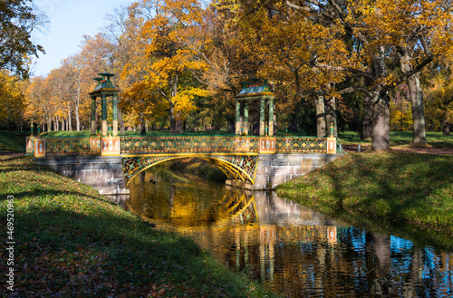 Small (Minor) Chinese Bridge in Alexander Park, Pushkin (Tsarskoye Selo), near St. Petersburg photo