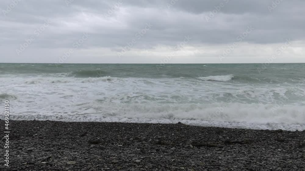 The Black Sea coast. Strong storm, big waves. The Black Sea coast. Strong storm, big waves.