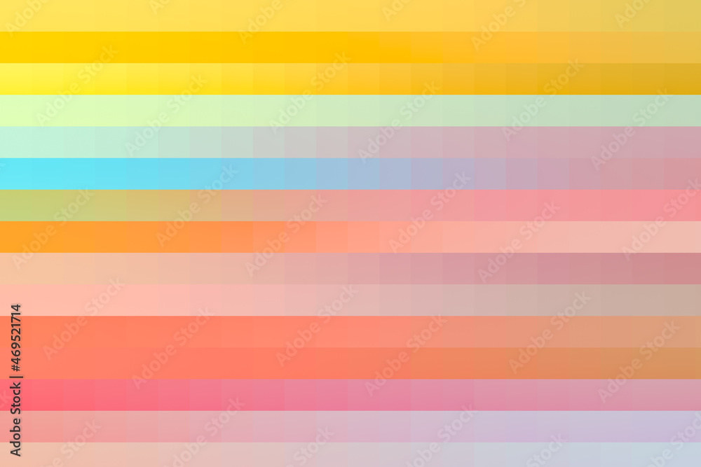 Horizontal pixel gradation from more intense to more pastel colours Horizontal pixel gradation from more intense to more pastel colours