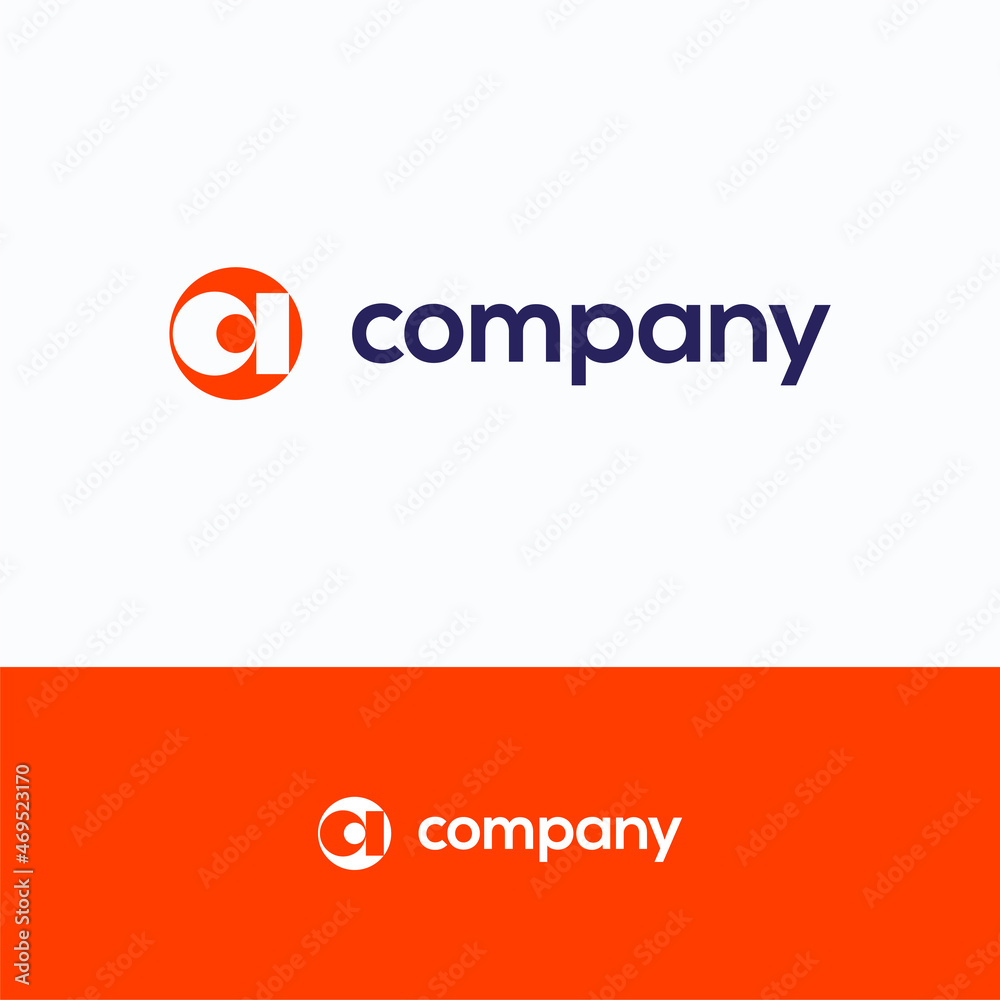Fototapeta premium A company geometry logo. Minimalistic letter A logotype template.