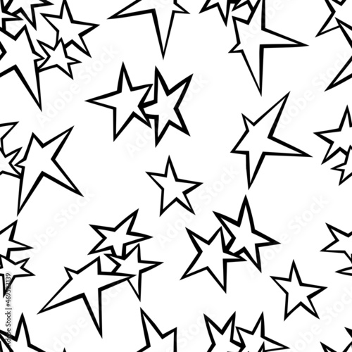 Stars. Seamless pattern. Vector