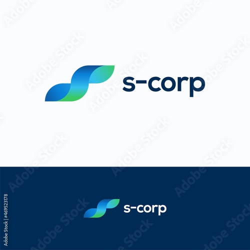 S corp sport logo. Dynamic letter S logotype template. 