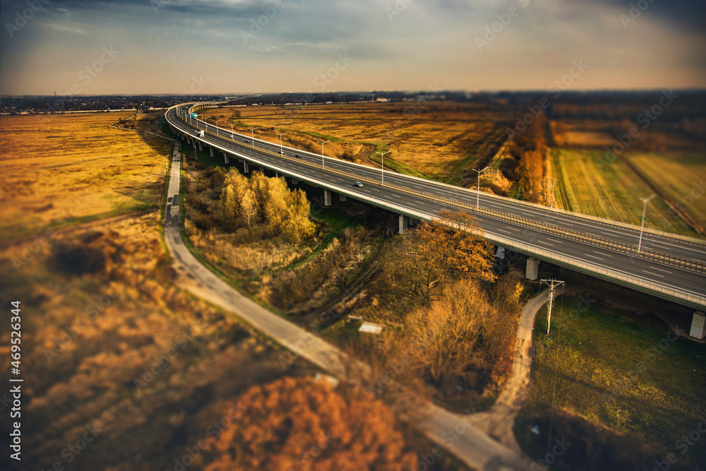 Autostrada z lotu ptaka Autostrada z lotu ptaka