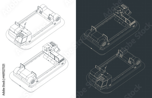 Hovercraft isometric drawings