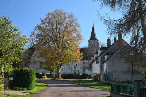 View of a quiet village in the Loire Valley