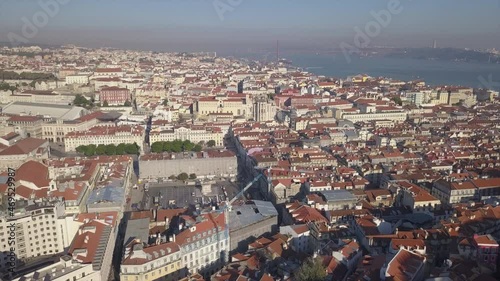 Wallpaper Mural summer day lisbon cityscape bay aerial panorama 4k portugal Torontodigital.ca