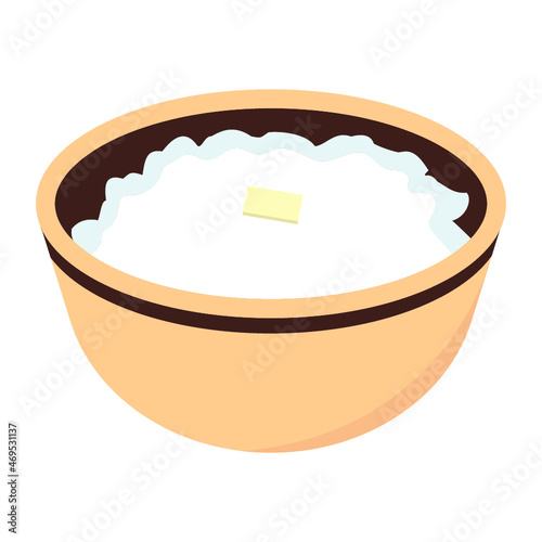 Risengrøn, Danish christmas food vector