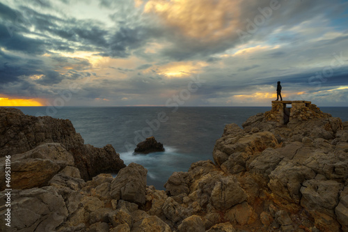 Paisaje menorca larga exposicion