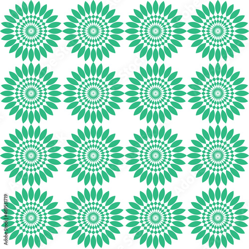 Seamless green shapes pattern for background