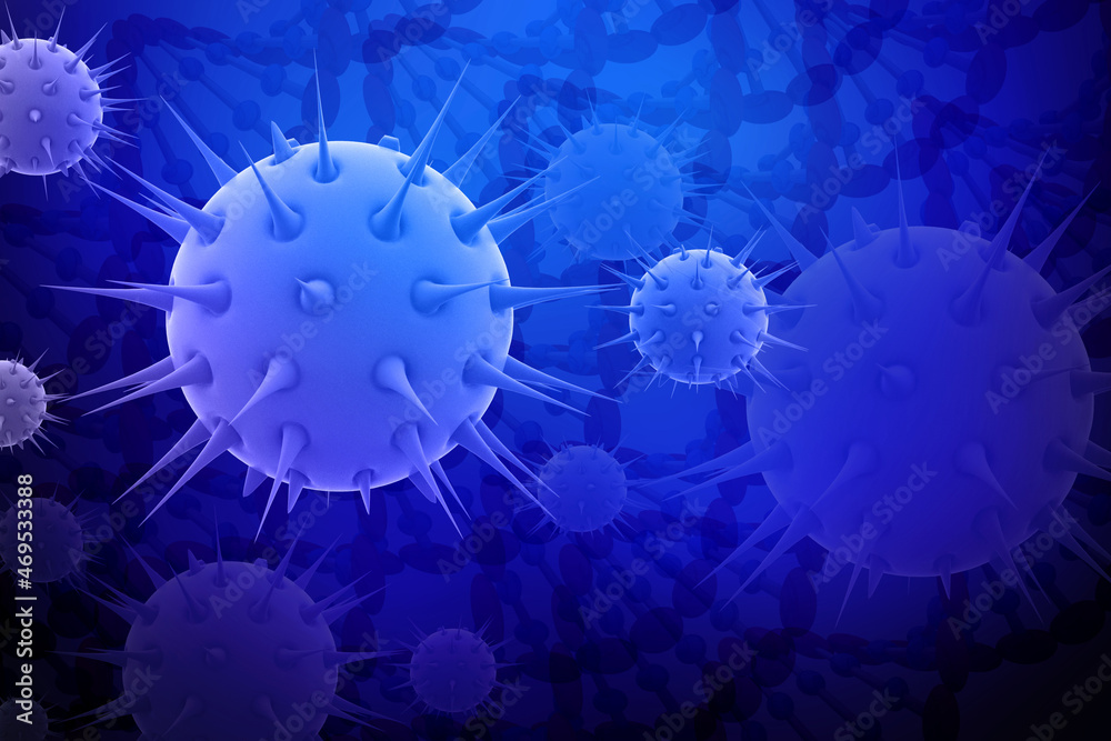 3d rendering Virus bacteria cells background 3d rendering Virus bacteria cells background