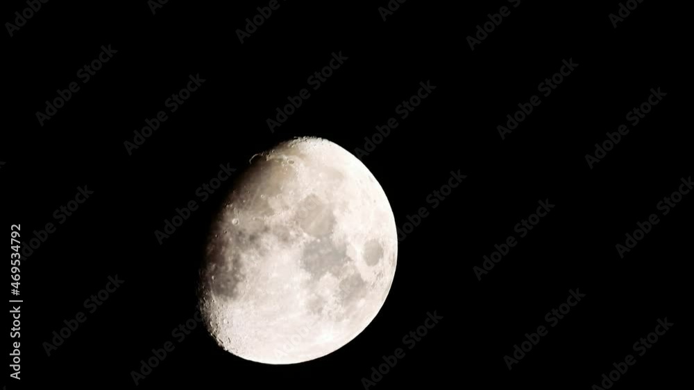 Moon traveling through windy atmosphere Moon traveling through windy atmosphere