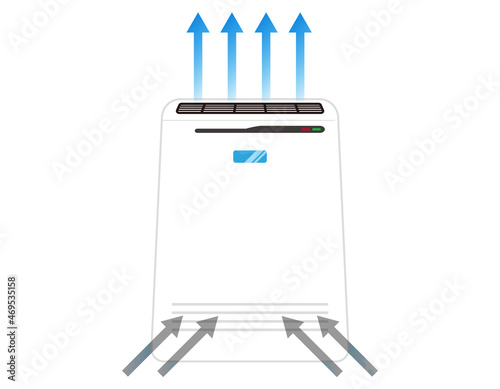 空気清浄機　ベクターイラスト　生活家電