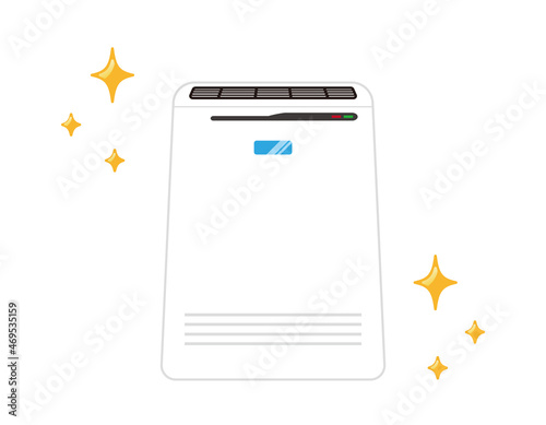 空気清浄機　ベクターイラスト　生活家電