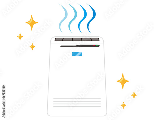 空気清浄機　ベクターイラスト　生活家電