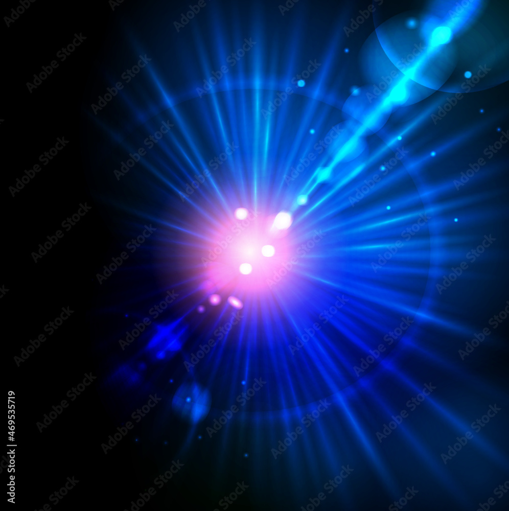 Abstract Blue Cosmic Star Flare Abstract Blue Cosmic Star Flare