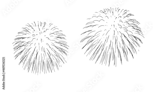 Firework texture, thin lines, transparent background. Backdrop to use for overlay, montage or brushes. Easy to recolor. Abstract vector illustration, eps 10. Happy new year concept.