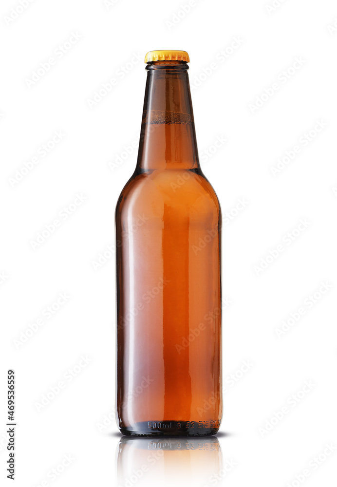 brown full bottle with beer brown full bottle with beer