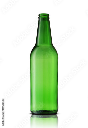 green blank beer bottle