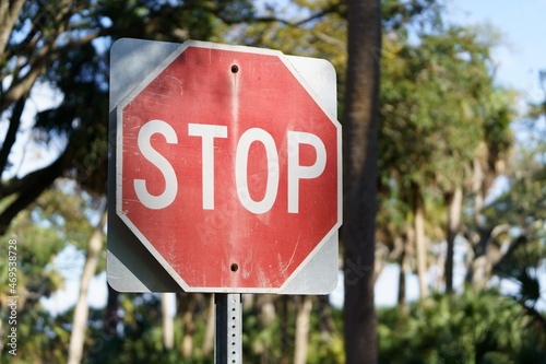 stop sign on the road