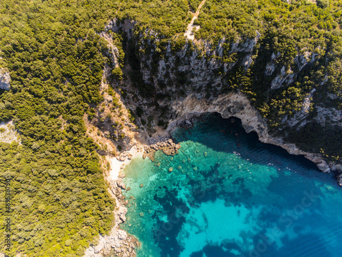 Fototapeta Naklejka Na Ścianę i Meble -  White sand beach on the Adriatic Coach, Croatia, Albania, Montenegro