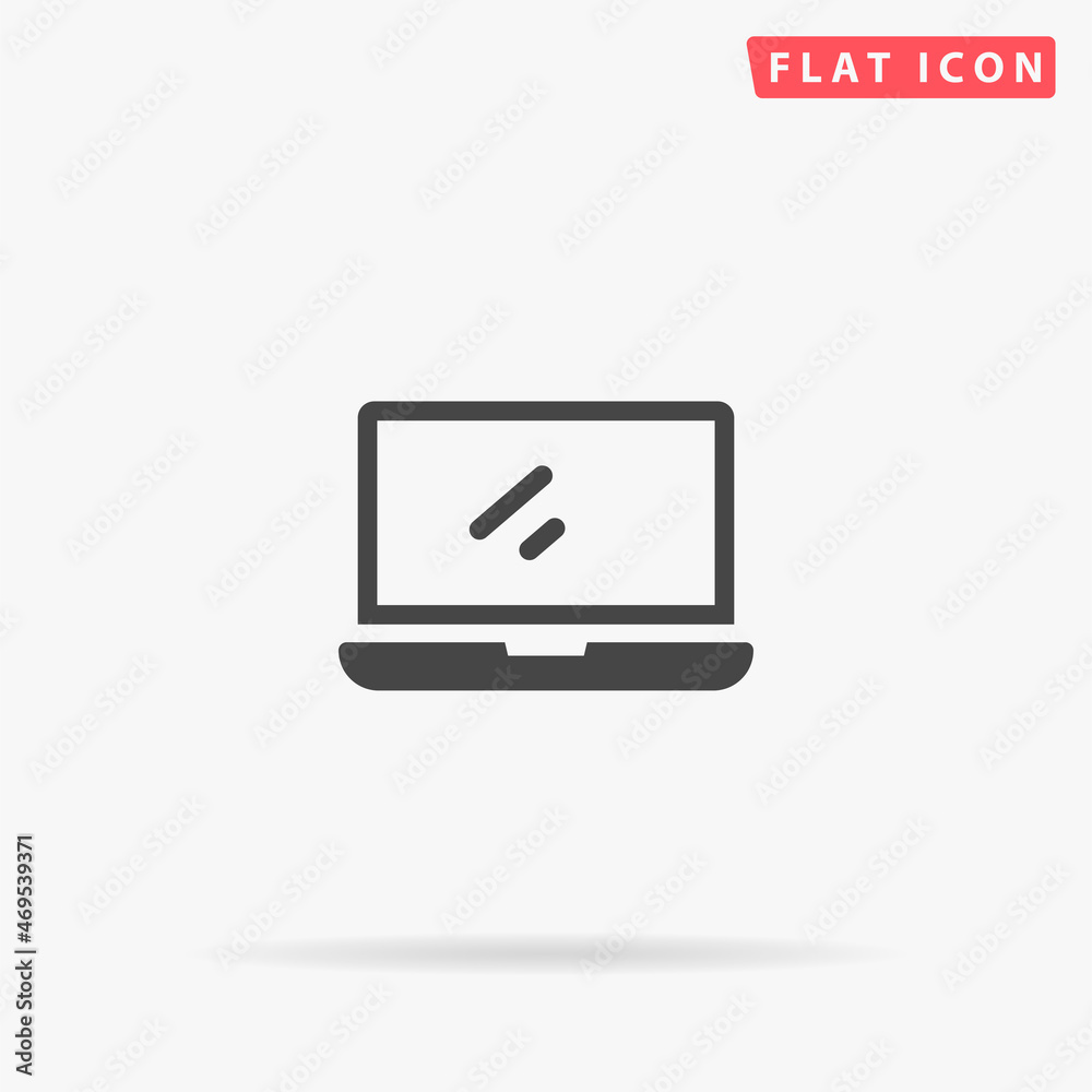 Laptop flat vector icon Laptop flat vector icon