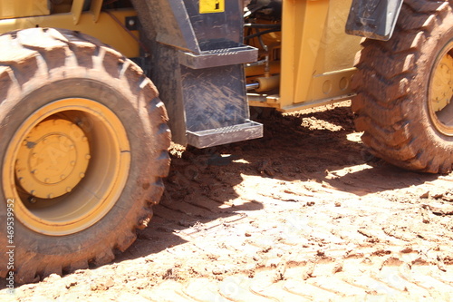 bulldozer in the sand