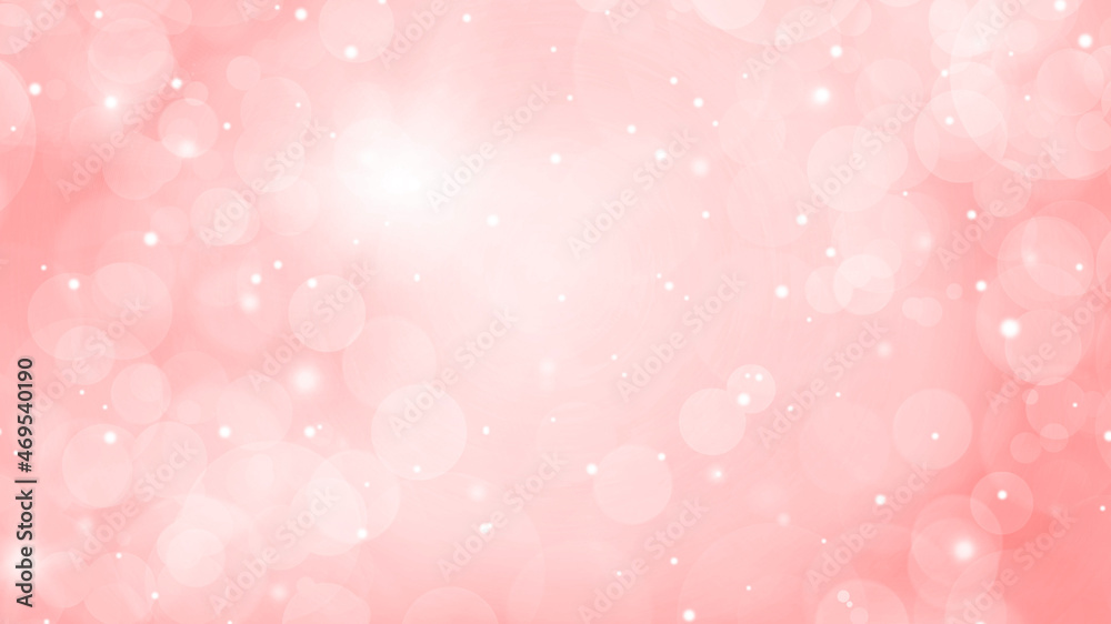 Soft pink bokeh background with circles and flashes
