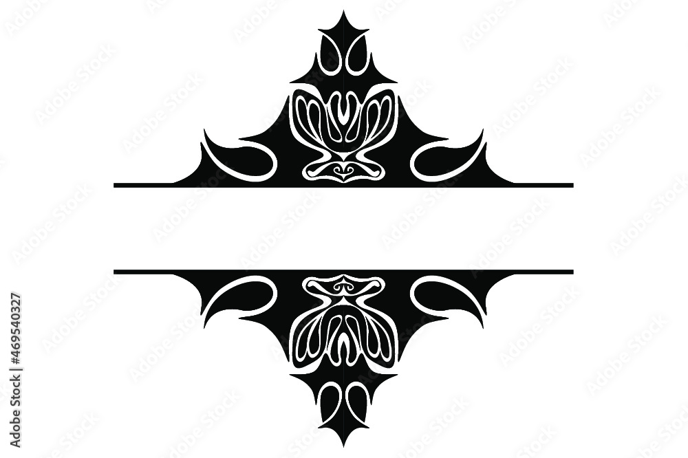 Black Ornament Border Vector