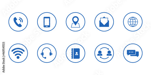 Set of contact icons