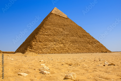 Pyramid of Kafre  Giza  Cairo  Egypt