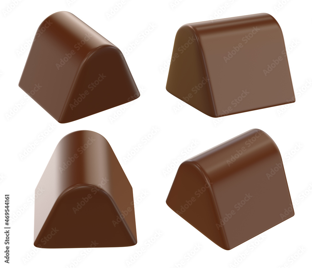 Chocolate coated bar. 3d illustration. Isolated background Chocolate coated bar. 3d illustration. Isolated background