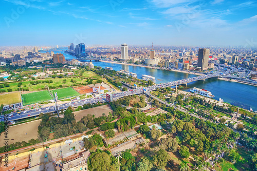 Cairo aerial cityscape, Egypt photo