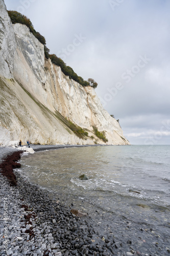 Beautiful chalk cliffs towering over the Baltic Sea. Picture from Mons Klint in Denmark photo